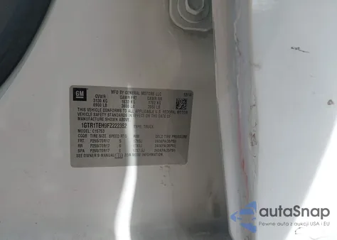 2015 GMC Sierra 1500 z USA, uszkodzony, nr VIN 1GTR1TEH9FZ222352